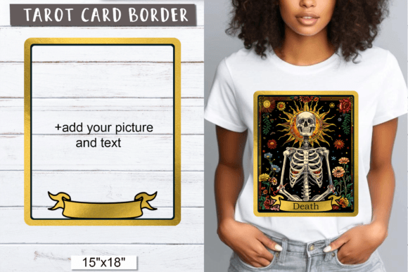 Download Tarot Card Border Design Gold Frame Png - Png Collection