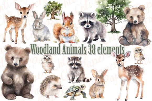 Download Woodland Animals,Watercolor Animals Png - Png Collection