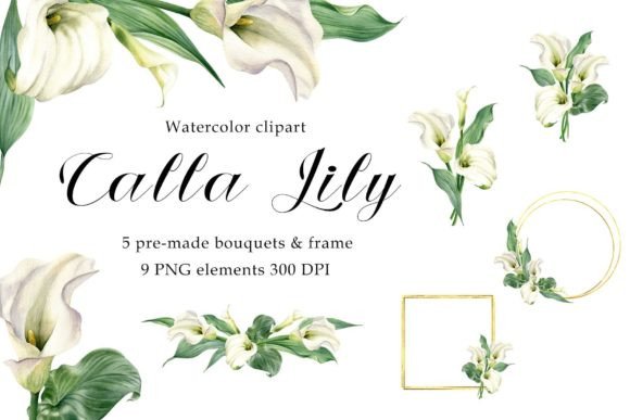 Download Watercolor Floral Bouquet Calla Lily PNG - Png Collection
