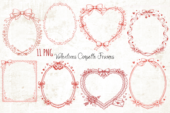 Download Valentines Coquette Frames PNG - Png Collection