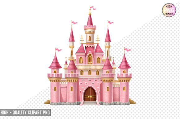 Download Princess Pink Castle Clipart – PNG File - Png Collection