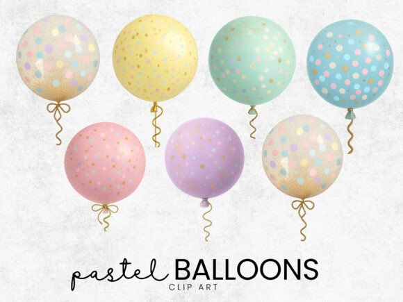 Download Birthday Pastel Balloons Clipart PNG - Png Collection