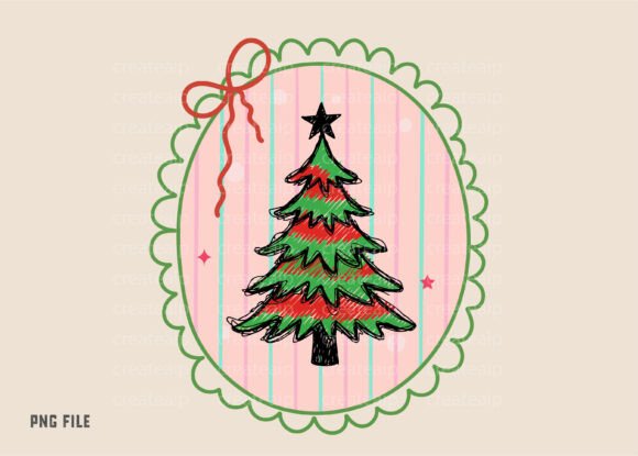Download Cute Christmas Tree Coquette Frame PNG - Png Collection