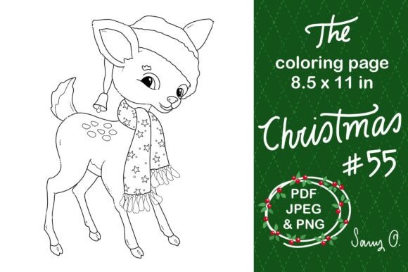 Download Vintage Christmas Winter Cute Deer Png - Png Collection