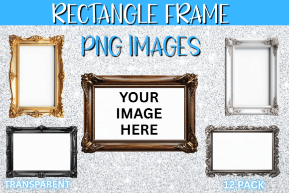 Download Rectangle Frame Transparent PNG 12 Pack - Png Collection