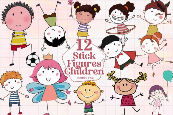 Download Stick Figures Children Clipart PNG - Png Collection