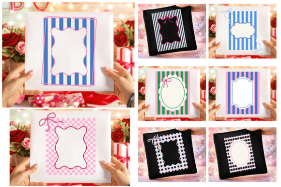 Download Coquette Preppy Stripe Coastal Frame PNG - Png Collection