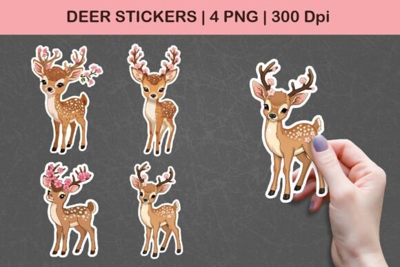 Download Deer Stickers | Cute Deer PNG Illustrati - Png Collection