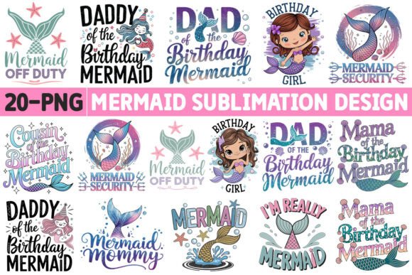 Download Mermaid-Sublimation PNG Design Bundle - Png Collection