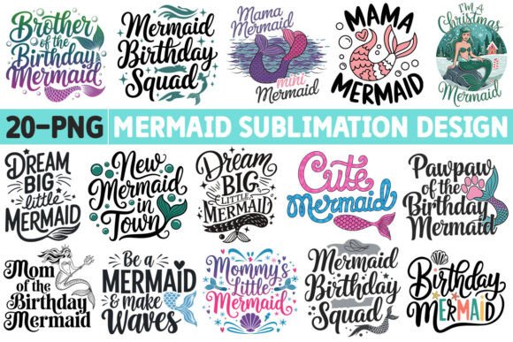 Download Mermaid-Sublimation PNG Design Bundle - Png Collection