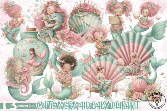Download Cute Mermaid Baby PNG - Png Collection