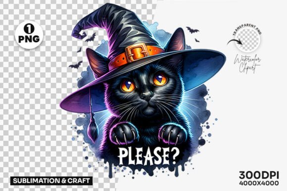 Download Halloween Trick or Treat Black Cat PNG - Png Collection