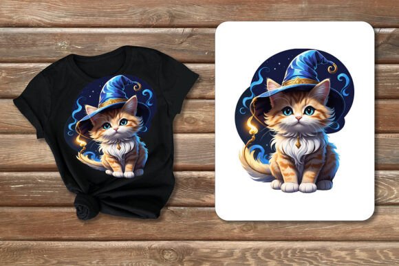 Download Magic Wizard Cat Clipart Sublimation Png - Png Collection