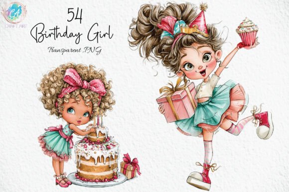 Download Birthday Girl Quirky Clipart PNG - Png Collection