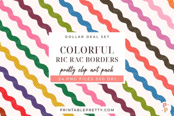 Download Colorful Ric Rac Border PNG Pack - Png Collection