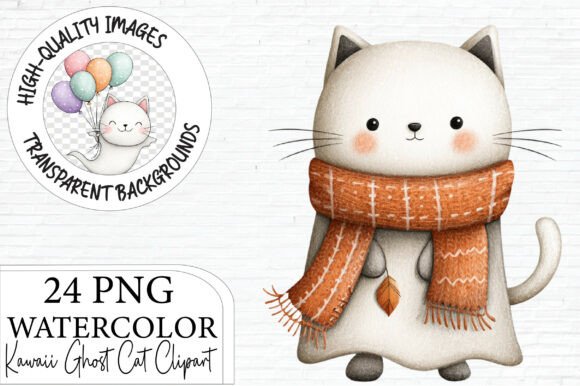 Download Ghost Cat Clipart Bundle PNG - Png Collection
