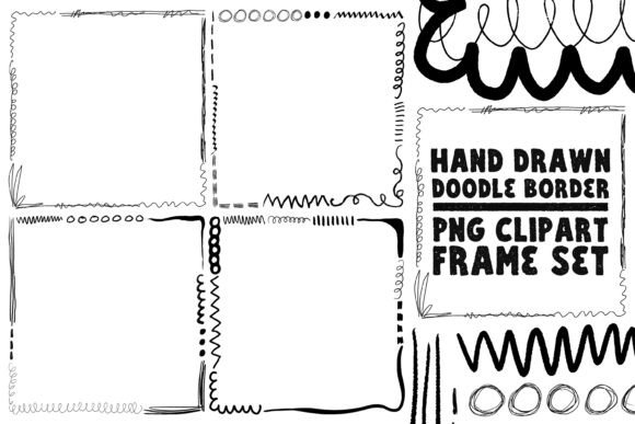Download Hand Drawn Doodle Border Png Frames - Png Collection