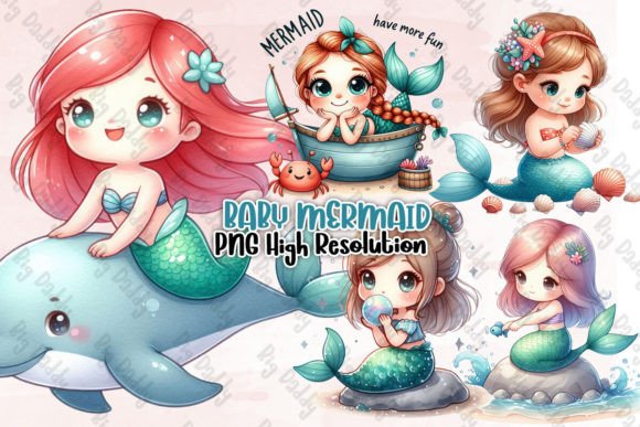 Download Baby Mermaid Sublimation Clipart PNG - Png Collection