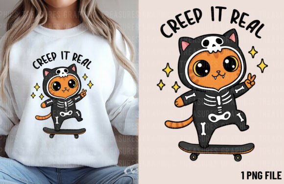 Download Funny Halloween Cat PNG Creep It Real - Png Collection
