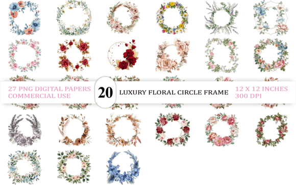 Download Burgundy &amp; White Rose Wreath Frame PNG - Png Collection