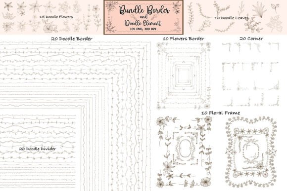 Download A Bundle Border and Decorations, 105 PNG - Png Collection