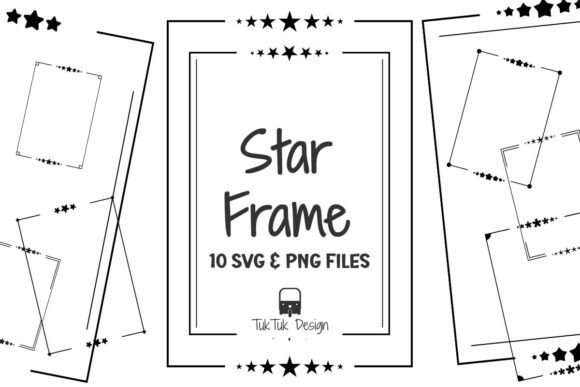 Download Star Rectangle Frame Border Set Svg Png - Png Collection
