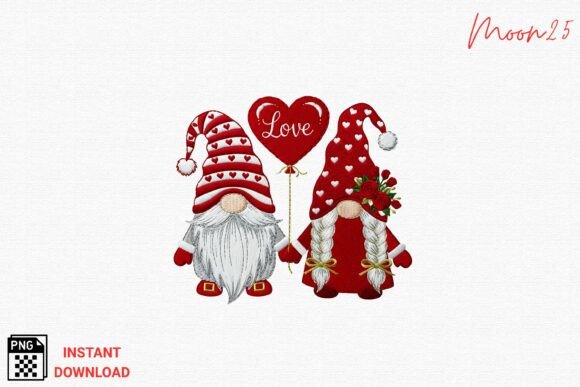 Download Valentine Gnome Couple Love Balloon Png - Png Collection