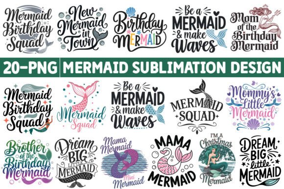 Download Mermaid-Sublimation PNG Design Bundle - Png Collection