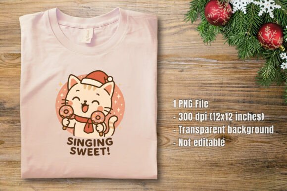 Download Singing Sweet Festive Cat PNG - Png Collection