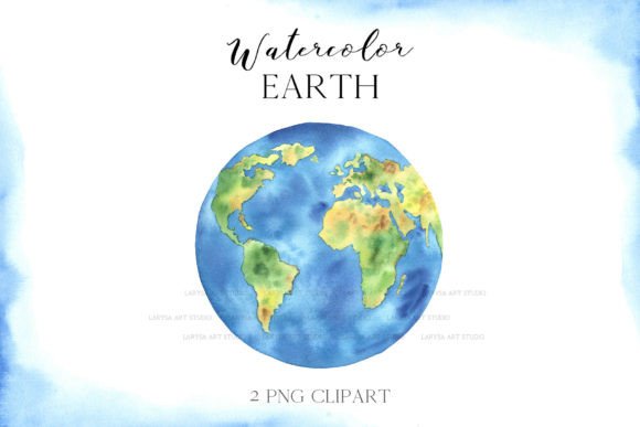 Download Watercolor Earth Planet PNG Clipart - Png Collection