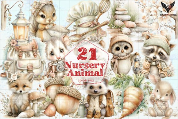 Download Nursery Woodland Animal Clipart PNG - Png Collection