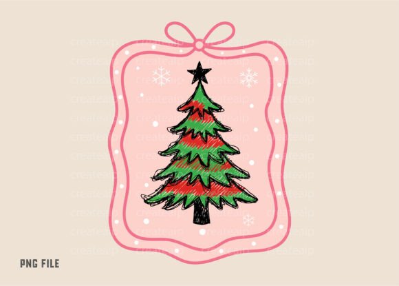 Download Cute Christmas Tree Coquette Frame PNG - Png Collection