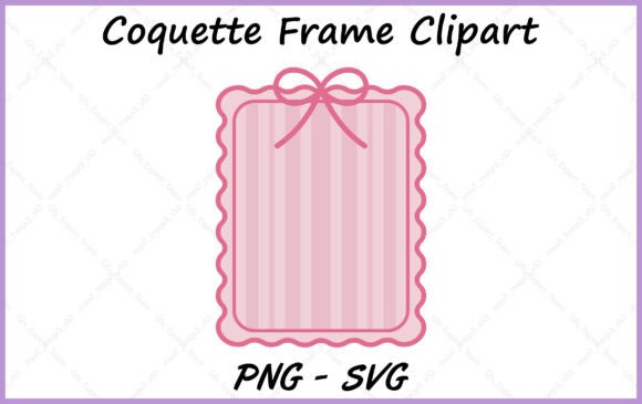 Download Aesthetic Coquette Bow Frame PNG SVG - Png Collection