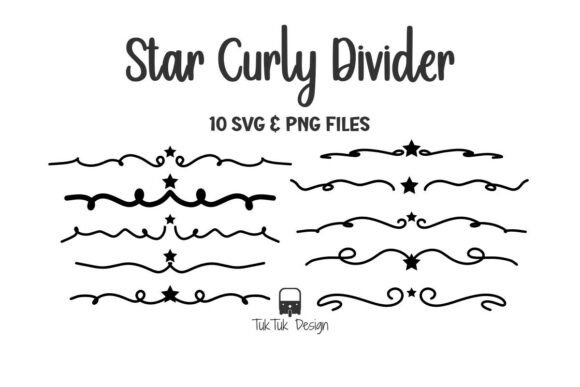 Download Star Curly Divider Doodle SVG &amp; PNG Icon - Png Collection
