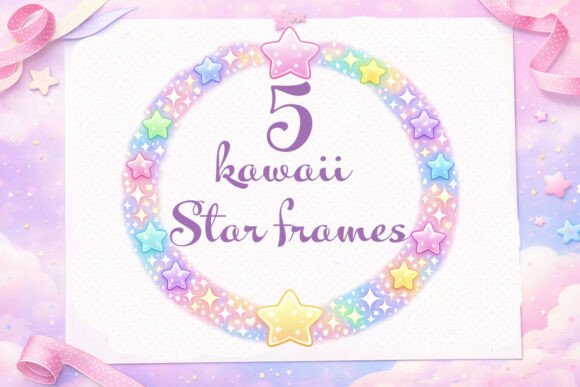 Download Cute Star Frame PNG Pack - Png Collection