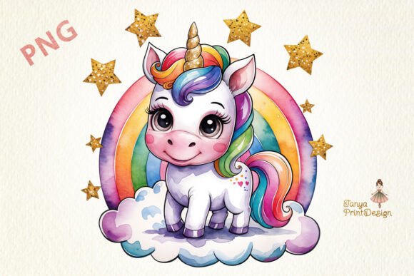 Download Cute Watercolor Unicorn Clipart PNG - Png Collection