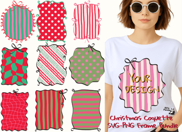 Download Christmas Coquette SVG-PNG Frame Bundle - Png Collection