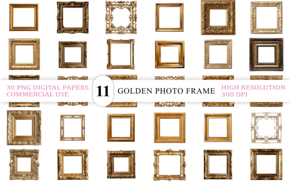 Download Luxury Antique Frame PNGs Bundle - Png Collection