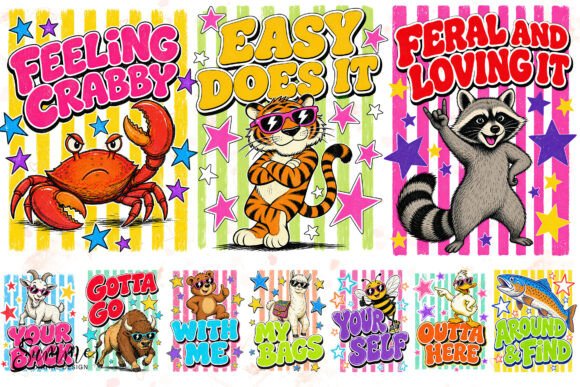 Download Retro Summer Animal Pun Sublimation PNGs - Png Collection