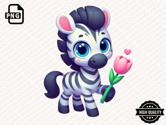 Download Cute Animal with Flowers Clipart PNG - Png Collection