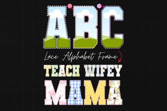 Download Lace Alphabet Canva Font Frame Template - Alphabet Collection