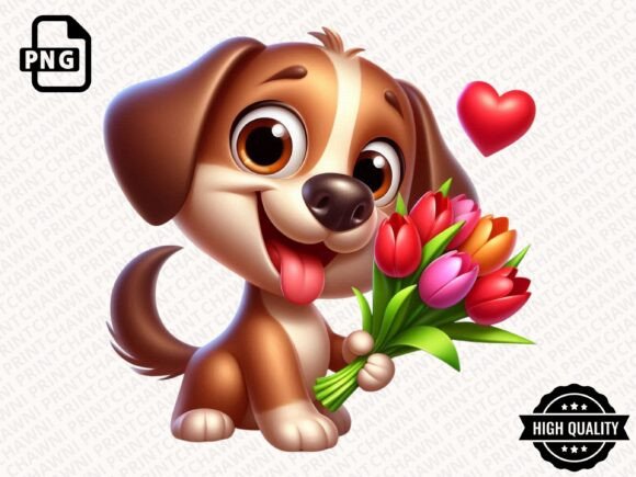 Download Cute Animal with Flowers Clipart PNG - Png Collection