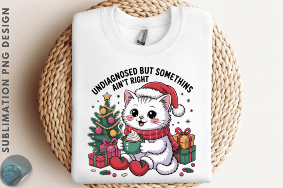 Download Funny Christmas Cat PNG Sublimation Art - Png Collection